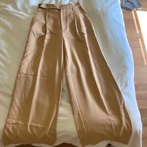 Zara linen blend wide leg pants